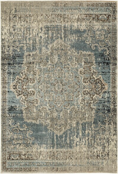 Oriental Weavers Raleigh 6649H Blue and  Ivory