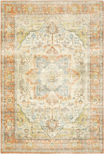 Oriental Weavers Savoy 28101 Orange and  Silver