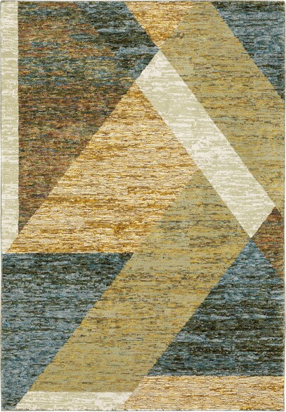 Oriental Weavers Strada STR09 Gold and  Blue