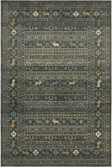 Oriental Weavers Venice 095E8 Blue and  Gold