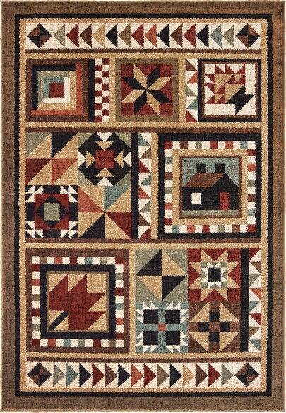 Oriental Weavers Woodlands 9596A Brown and  Multi