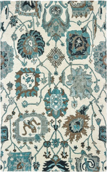 Oriental Weavers Zahra 75503 Ivory and  Blue