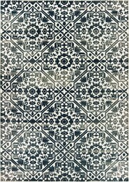 Oriental Weavers Bowen 5506E Navy and  Ivory