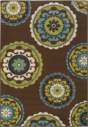 Oriental Weavers Caspian 859D6 Brown and  Green