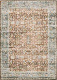 Oriental Weavers Charleston CHA04 Rust and  Blue