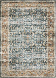 Oriental Weavers Charleston CHA06 Blue and  Rust