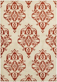 Oriental Weavers Jayden 7412D Ivory and  Rust