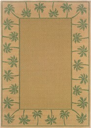 Oriental Weavers Lanai 606G6 Beige and  Green