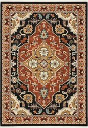 Oriental Weavers Lilihan 4929A Black and  Rust