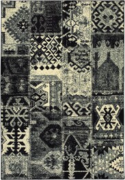 Oriental Weavers Luna 1804K Black and  Ivory