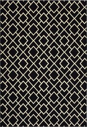 Oriental Weavers Luna 8123B Black and  Ivory