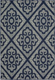 Oriental Weavers Marina 3804B Navy and  Ivory