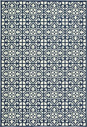 Oriental Weavers Marina 5927B Ivory and  Navy