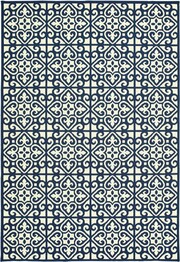 Oriental Weavers Marina 5927B Ivory and  Navy