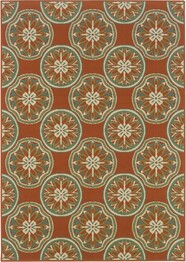 Oriental Weavers Montego 8323D Orange and  Ivory