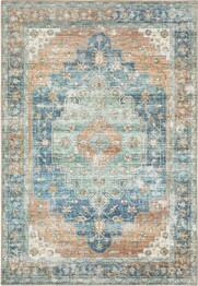 Oriental Weavers Myers Park MYP03 Orange and  Blue