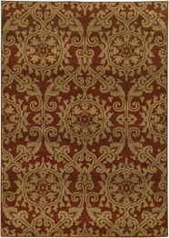 Oriental Weavers Parker 5840B Rust and  Taupe