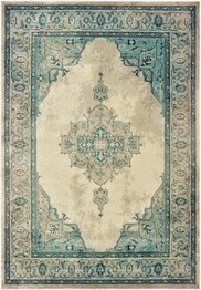 Oriental Weavers Raleigh 2337W Ivory and  Blue