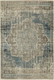 Oriental Weavers Raleigh 6649H Blue and  Ivory