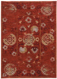 Oriental Weavers Sedona 6386E Red and  Gold
