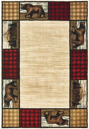 Oriental Weavers Woodlands 9603C Ivory and  Multi