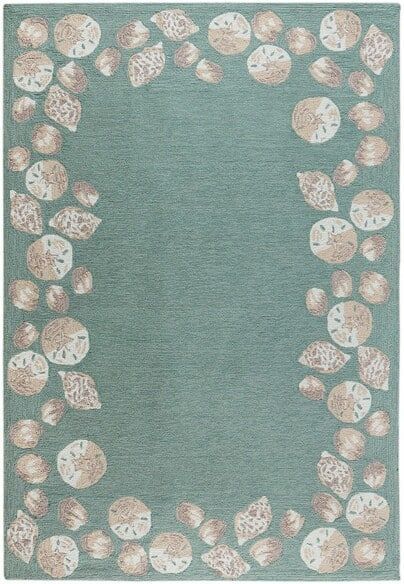 Trans Ocean Capri Seashell Border Aqua 1723/04