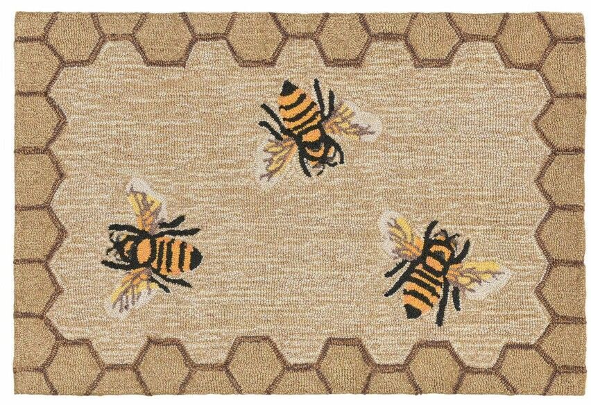 Trans Ocean Frontporch Honeycomb Bee Natural 2432/12