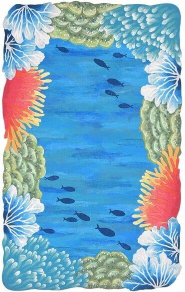 Trans Ocean Visions IV Reef Border Blue 4137/03