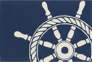 Trans Ocean Frontporch Ship Wheel Navy 1456/33
