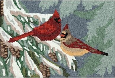 Trans Ocean Frontporch Cardinal Christmas Day Multi 4634/44