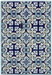 Trans Ocean Ravella Floral Tile Navy 2253/33