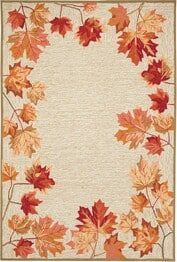 Trans Ocean Ravella Falling Leaves Border Natural 2303/12