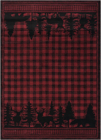 United Weavers Highlands Woodland  Red