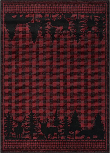 United Weavers Highlands Woodland  Red