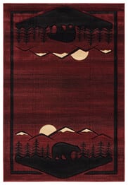 United Weavers Cottage Treetops Burgundy