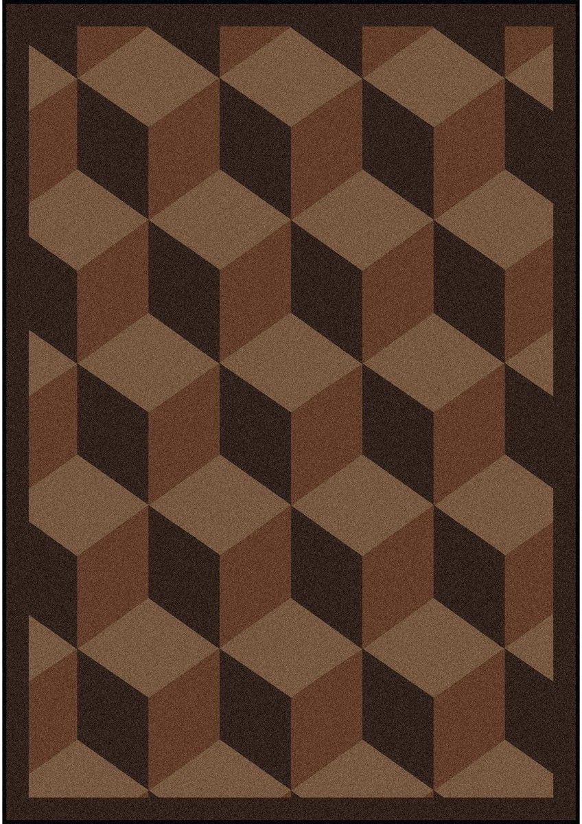 Joy Carpets Kaleidoscope Highrise Chocolate Area Rug | Free Shipping
