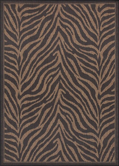 Couristan Recife Zebra and Black/Cocoa 1514/0121