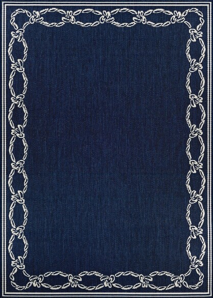 Couristan Recife Rope Knot and Ivory, Indigo Ivory and Indigo 16826500