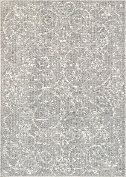 Couristan 5'3 x 7'6 Cocoa/Natural Monaco Summer Quay Area Rug