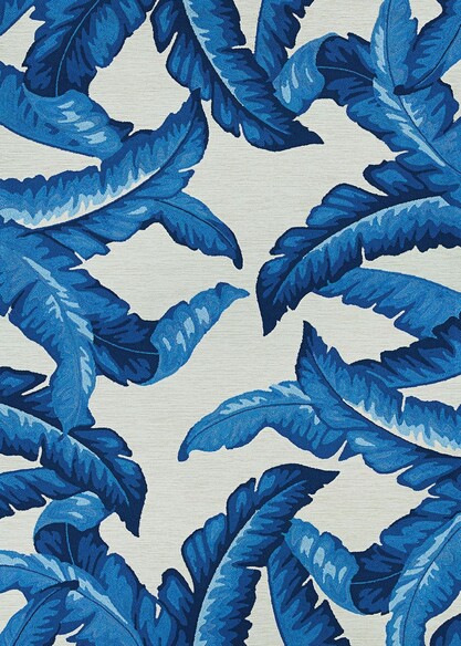 Couristan Covington Palm Leaves and Blue Blue 29932003