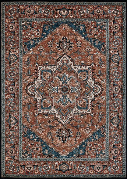 Couristan Old World Classic Antique Mashad and Burnished Clay  Burnished Clay 45534350