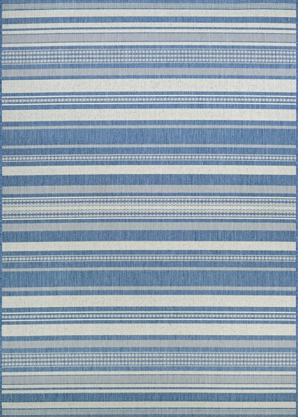 Couristan Recife Gazebo Stripe and Champ, Blue Champ and Blue 53131212
