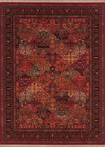 Couristan Kashimar Imperial Baktiari and Antique Red 8143/3203