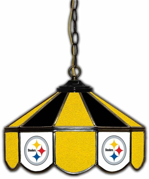 NFL PITTSBURGH STEELERS 14 GLASS PUB LAMP 133-1004