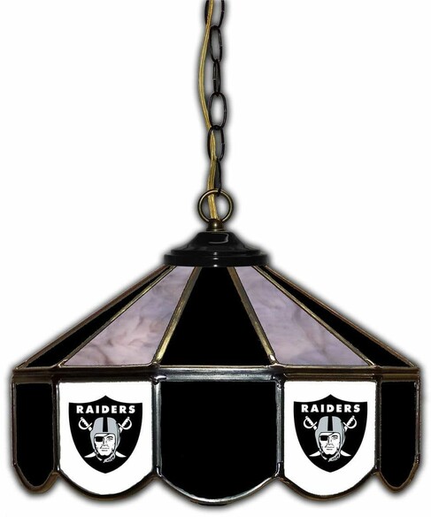 NFL OAKLAND RAIDERS 14 GLASS PUB LAMP 133-1010