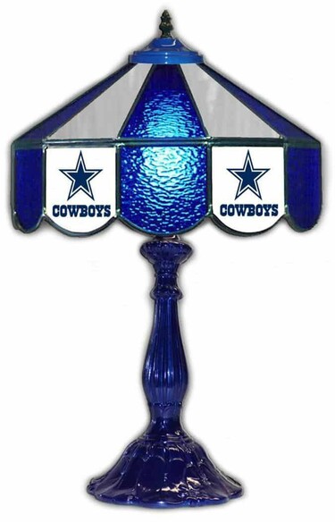 NFL DALLAS COWBOYS 21 GLASS TABLE LAMP 159-1002