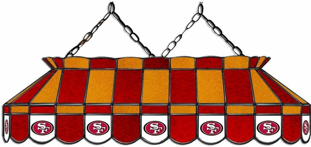 NFL SAN FRANCISCO 49ERS 40 GLASS LAMP 18-1005