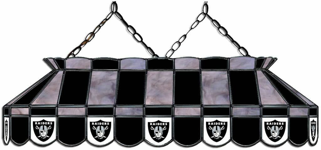 NFL OAKLAND RAIDERS 40 GLASS LAMP 18-1010