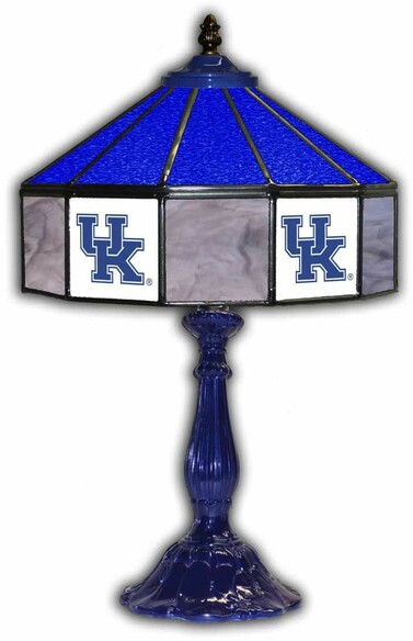 COLLEGE UNIVERSITY OF KENTUCKY 21 GLASS TABLE LAMP 359-3032