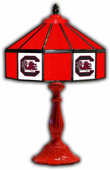 COLLEGE UNIVERSITY OF SOUTH CAROLINA 21 GLASS TABLE LAMP 359-3036